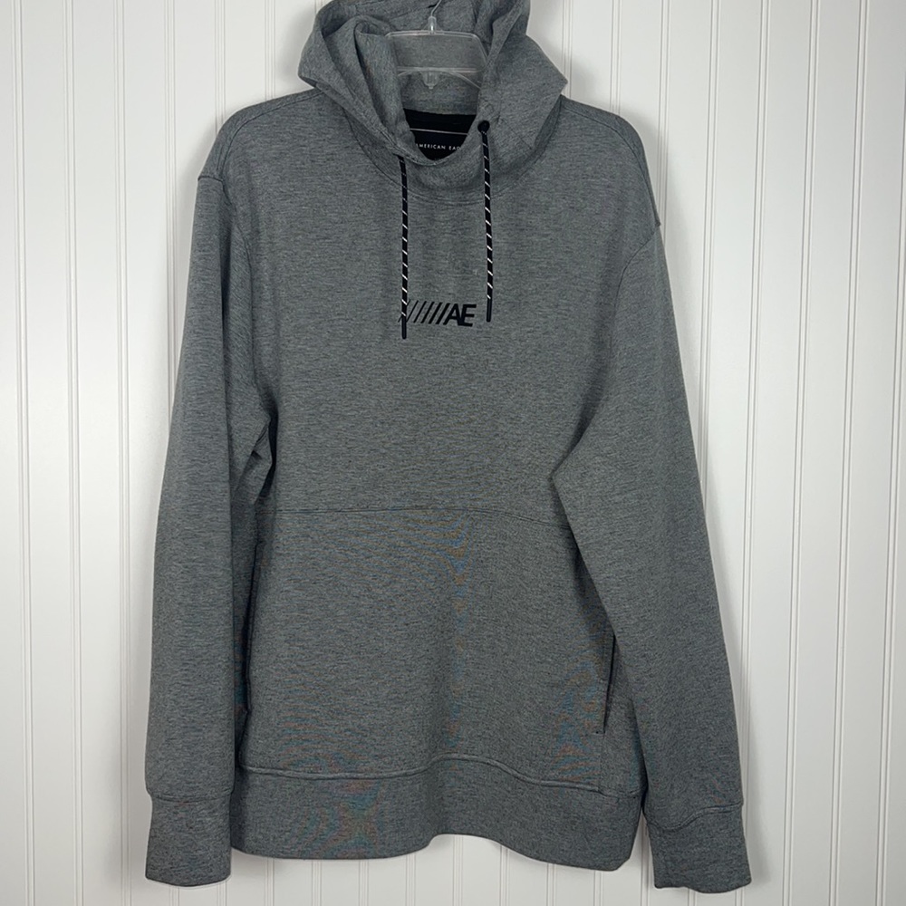 American Eagle Gray Gamer Hoodie EUC Size Large